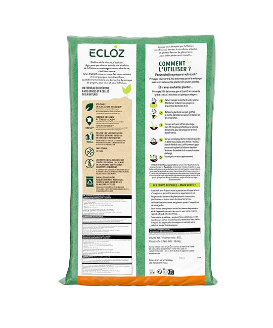 Terreau arbres et arbustes - pleine terre - caractéristiques