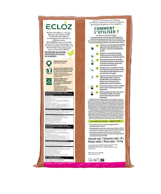 Terreau cactées & plantes grasses - Caractéristiques