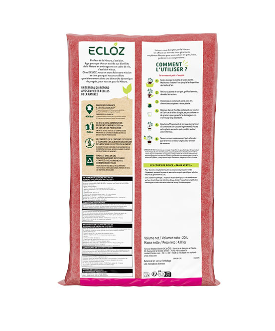 Terreau plantes fleuries & géraniums - Caractéristiques