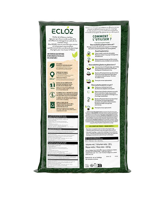 Terreau universel - Bac & pots - Caractéristiques